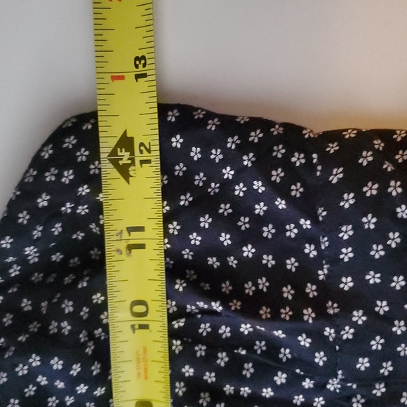 Vintage Superdry Navy Dainty Floral Bandeau Mini Dress Size Extra Small Viscose - Picture 11 of 12